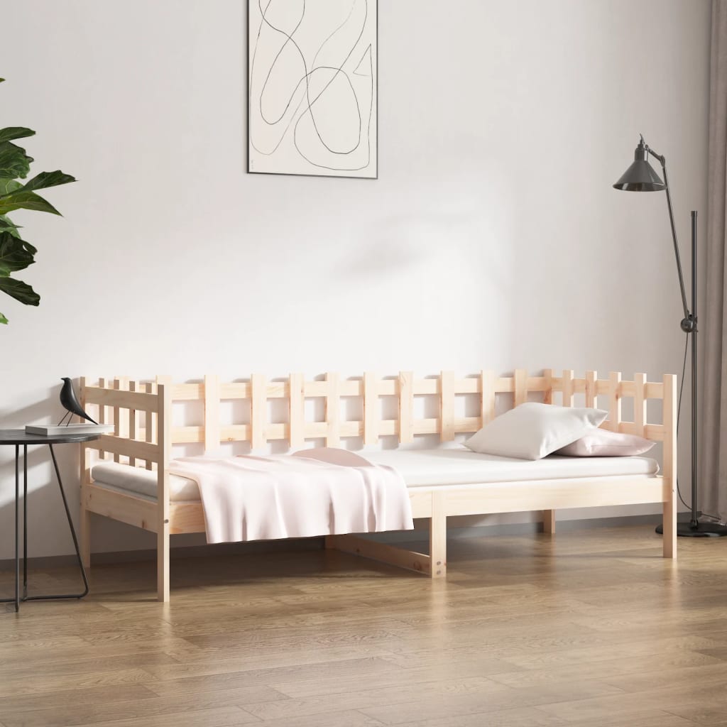 tömör fenyőfa kanapéágy matrac nélkül 90 x 190 cm