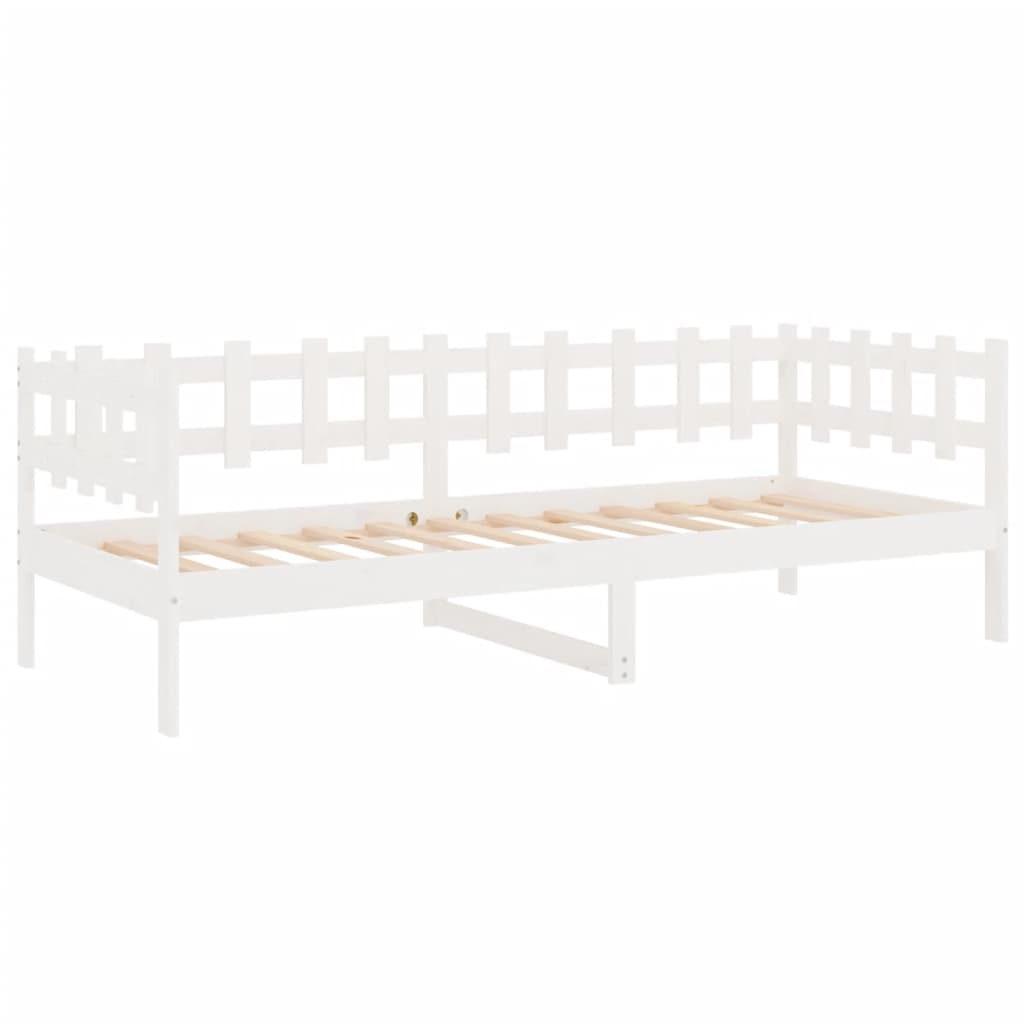 fehér tömör fenyőfa kanapéágy matrac nélkül 90 x 190 cm