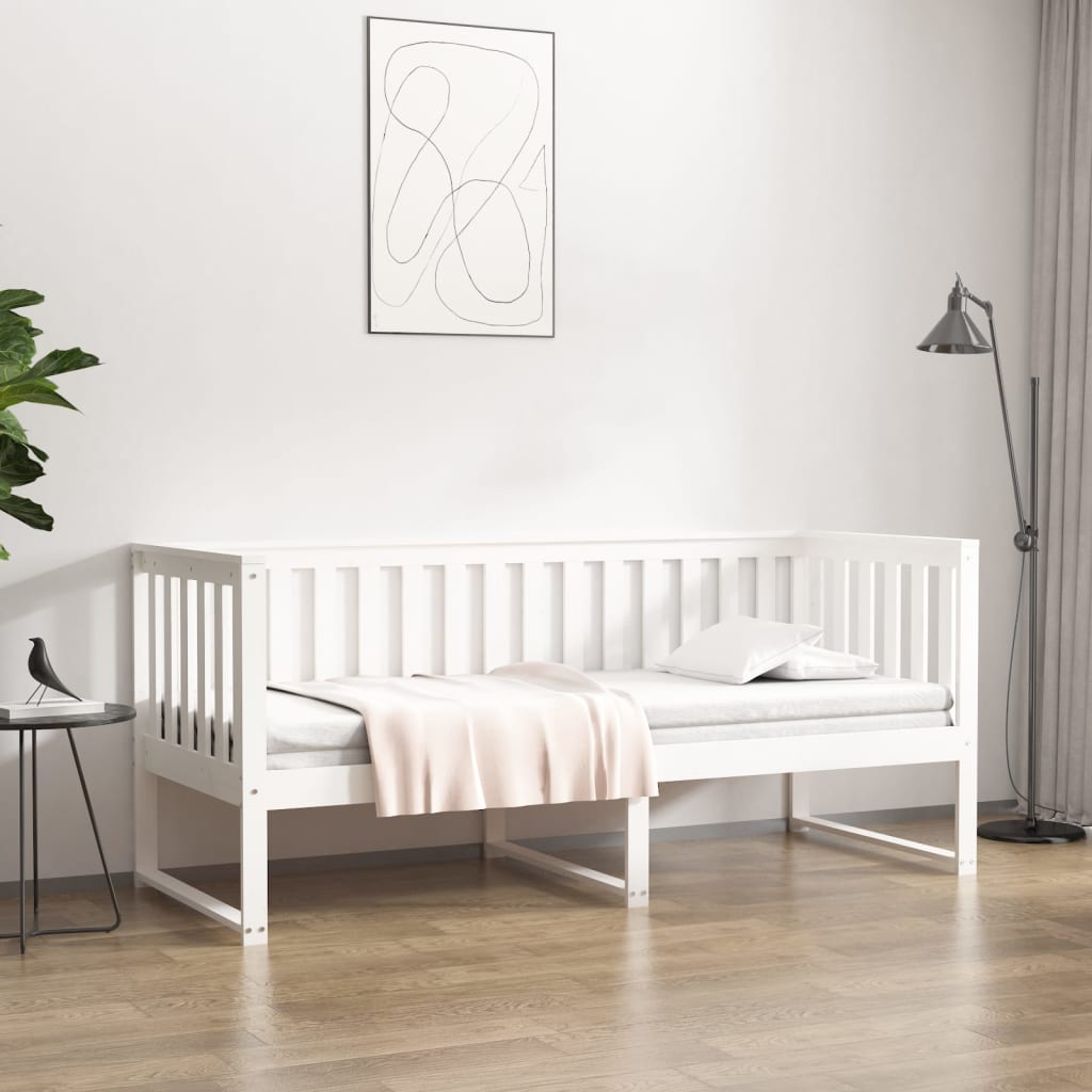 fehér tömör fenyőfa kanapéágy matrac nélkül 80 x 200 cm
