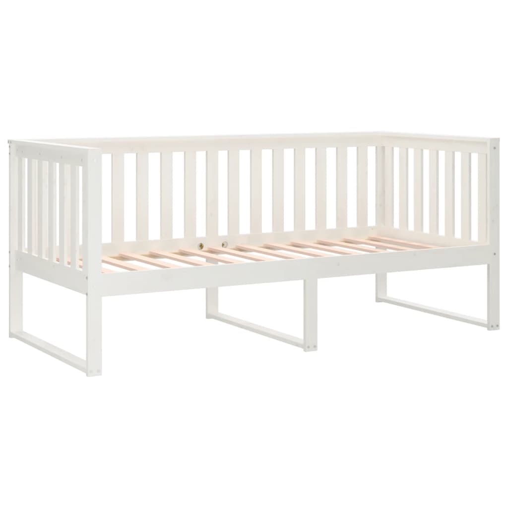 kanapéágy ágy matrac fehér 100x200 cm tömör fa fenyőfa