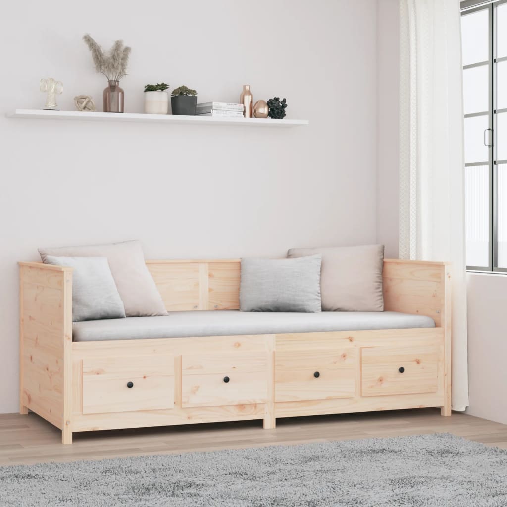 tömör fenyőfa kanapéágy matrac nélkül 80 x 200 cm