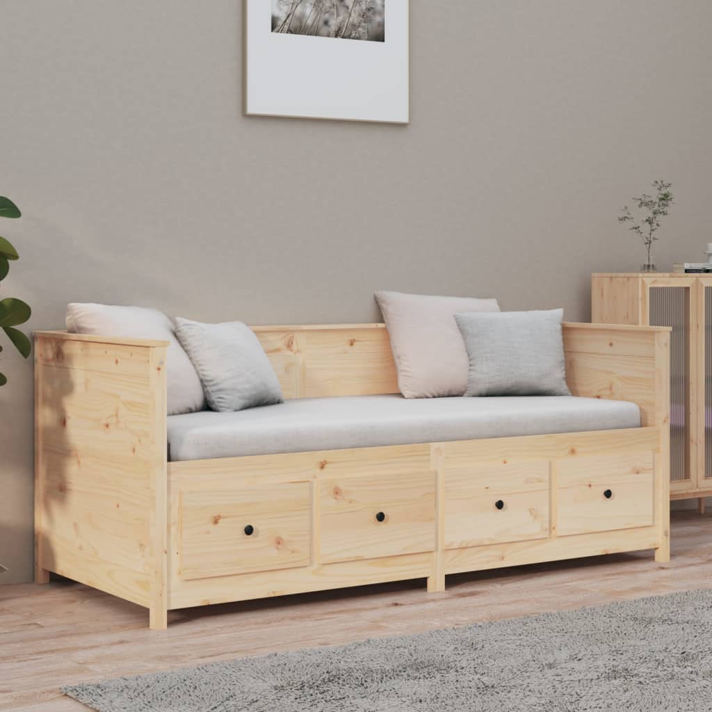tömör fenyőfa kanapéágy matrac nélkül 90 x 190 cm