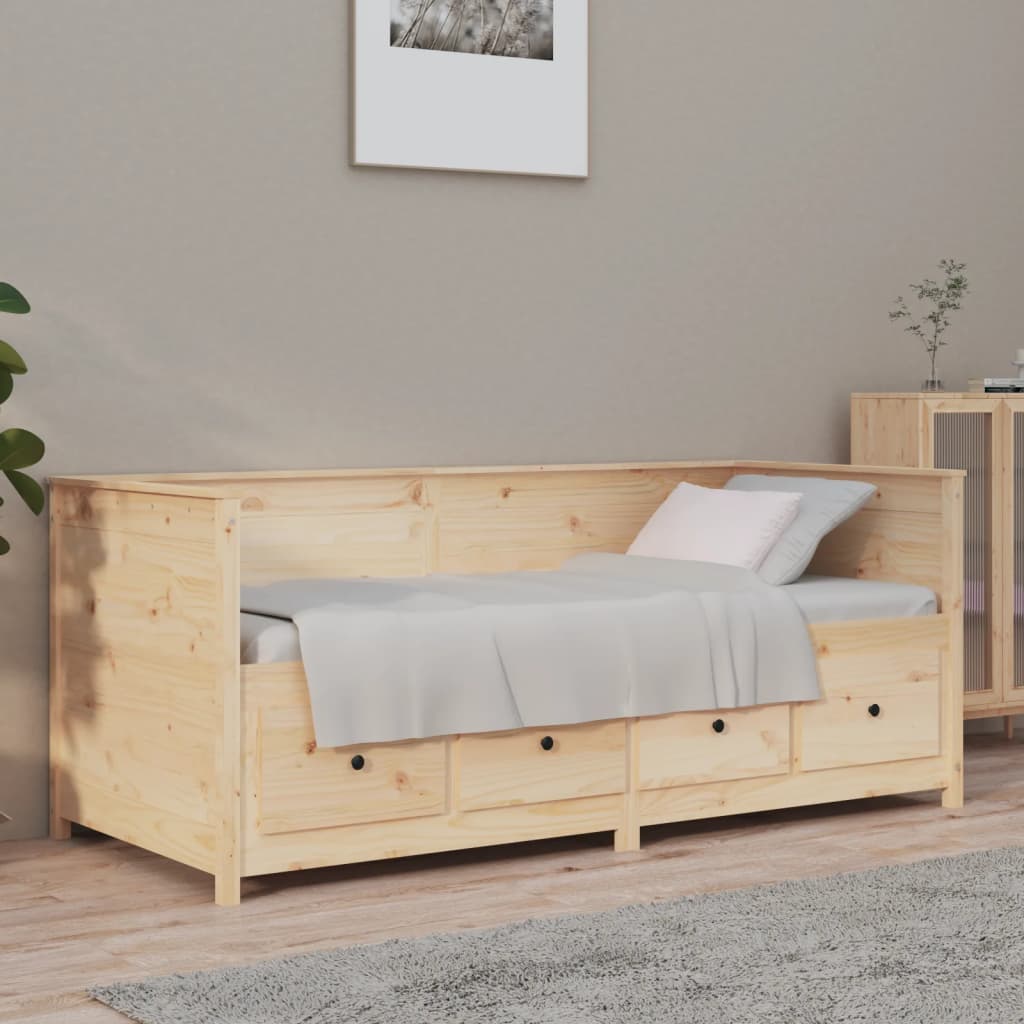 tömör fenyőfa kanapéágy matrac nélkül 90 x 190 cm
