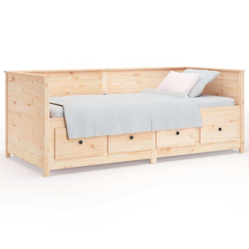kanapéágy ágy matrac 75x190 cm tömör fa fenyőfa