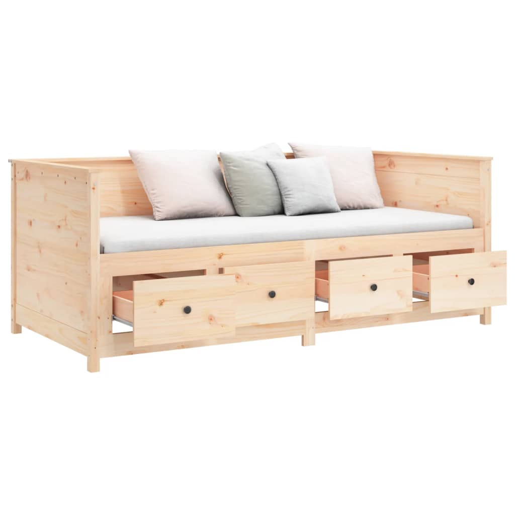 kanapéágy ágy matrac 75x190 cm tömör fa fenyőfa