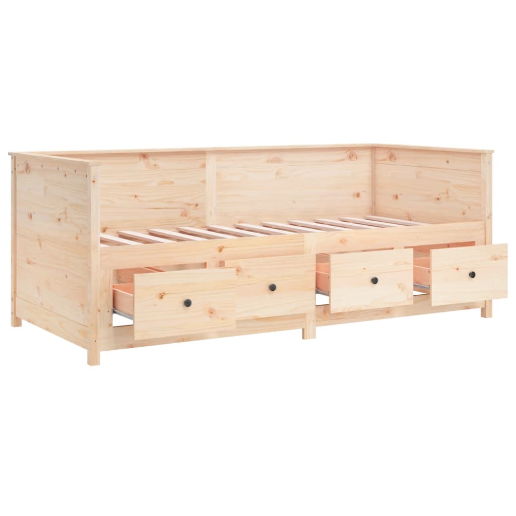 kanapéágy ágy matrac 75x190 cm tömör fa fenyőfa