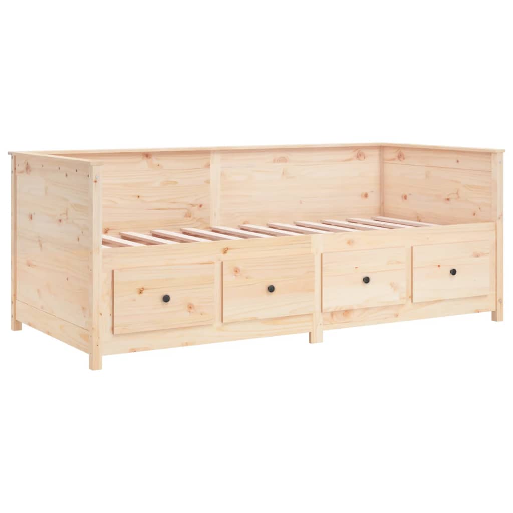 kanapéágy ágy matrac 75x190 cm tömör fa fenyőfa