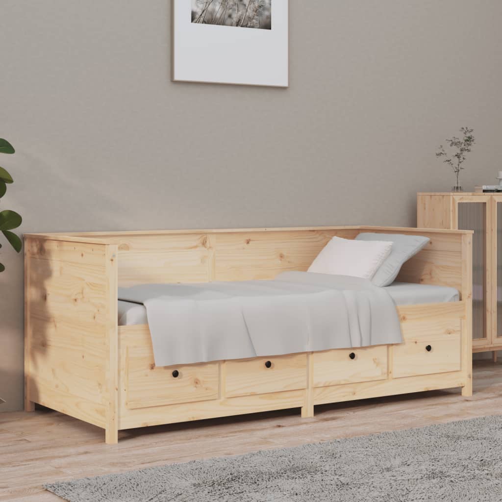 kanapéágy ágy matrac 75x190 cm tömör fa fenyőfa