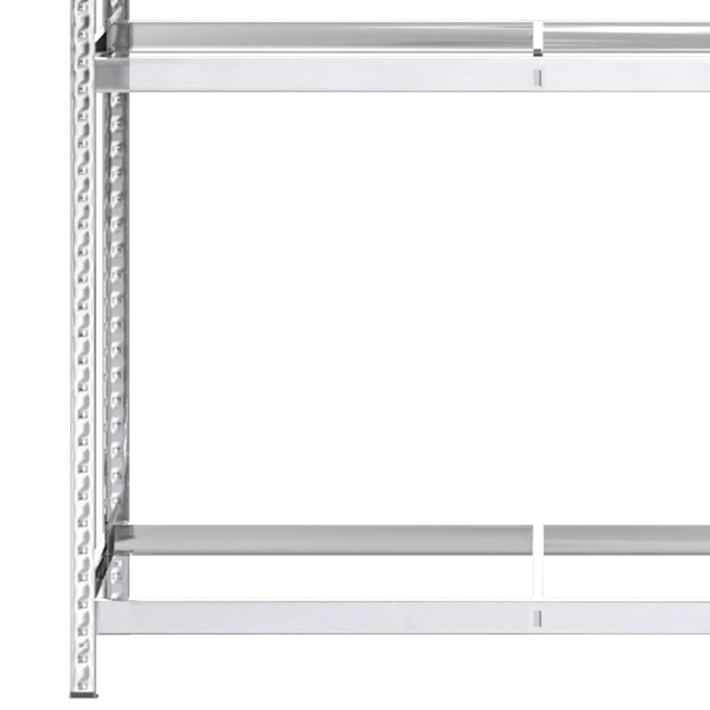 ezüstszínű 3-rétegű acél gumiabroncstartó 110x40x200 cm