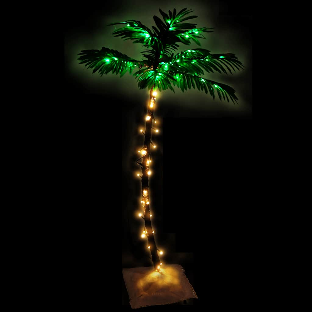LED-es pálmafa 72 meleg fehér LED-del 120 cm