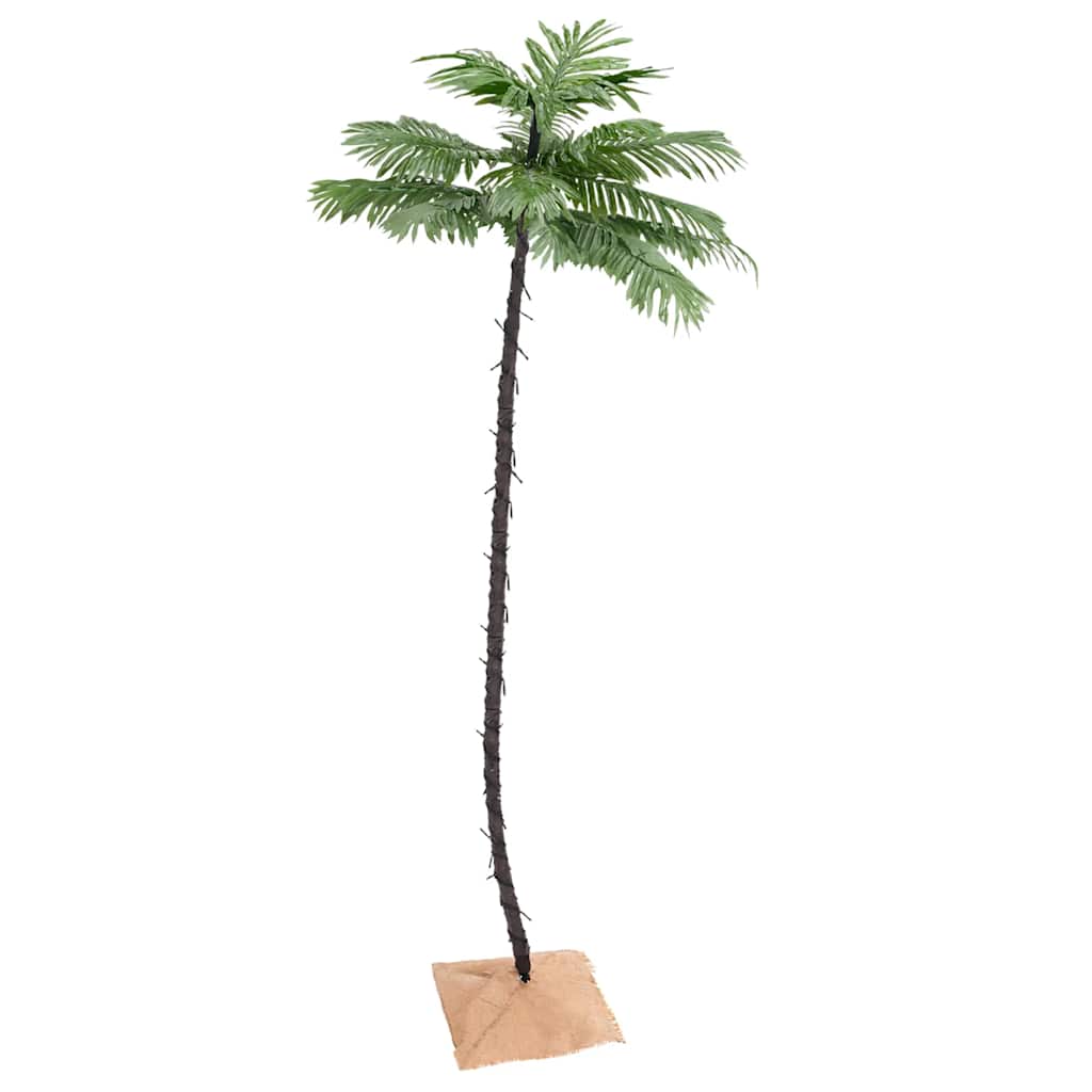 LED-es pálmafa 136 meleg fehér LED-del 220 cm