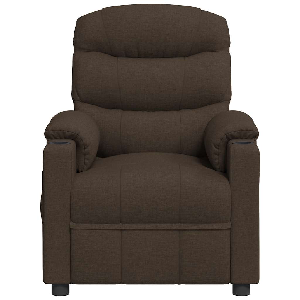 sötétbarna szövet relaxfotel