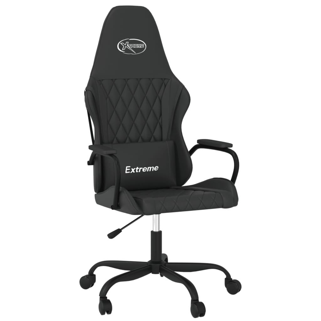 fekete műbőr masszázs gamer-szék