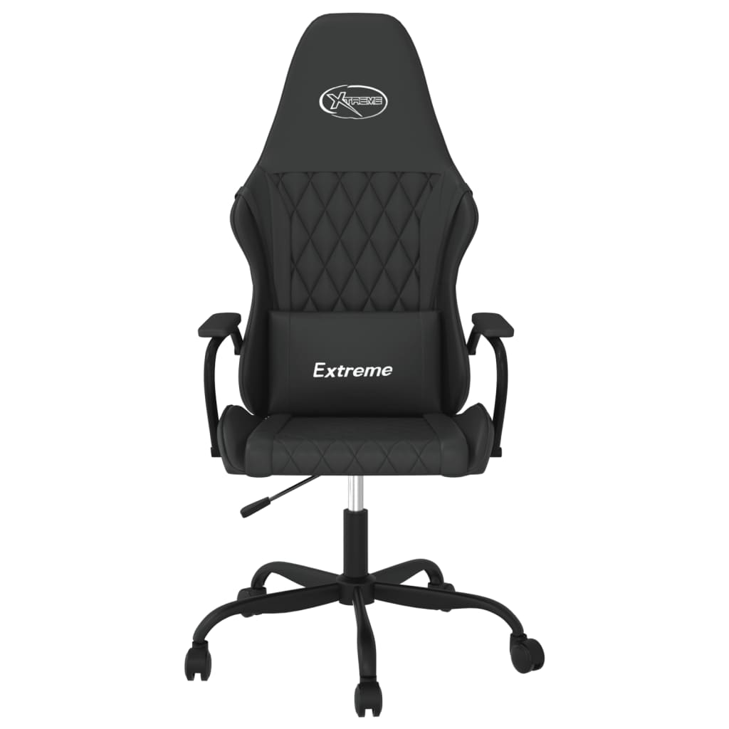 fekete műbőr masszázs gamer-szék