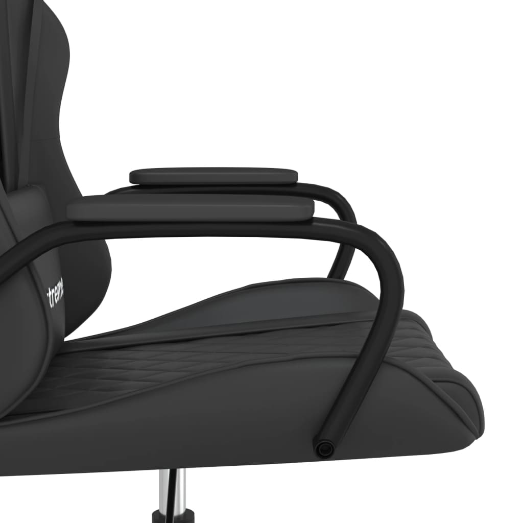 fekete műbőr masszázs gamer-szék