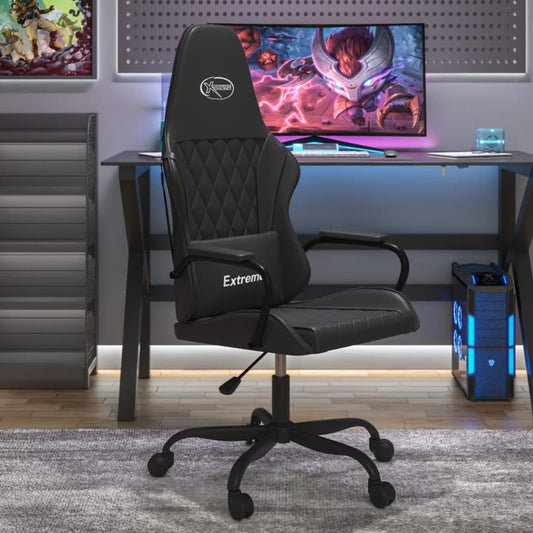fekete műbőr masszázs gamer-szék