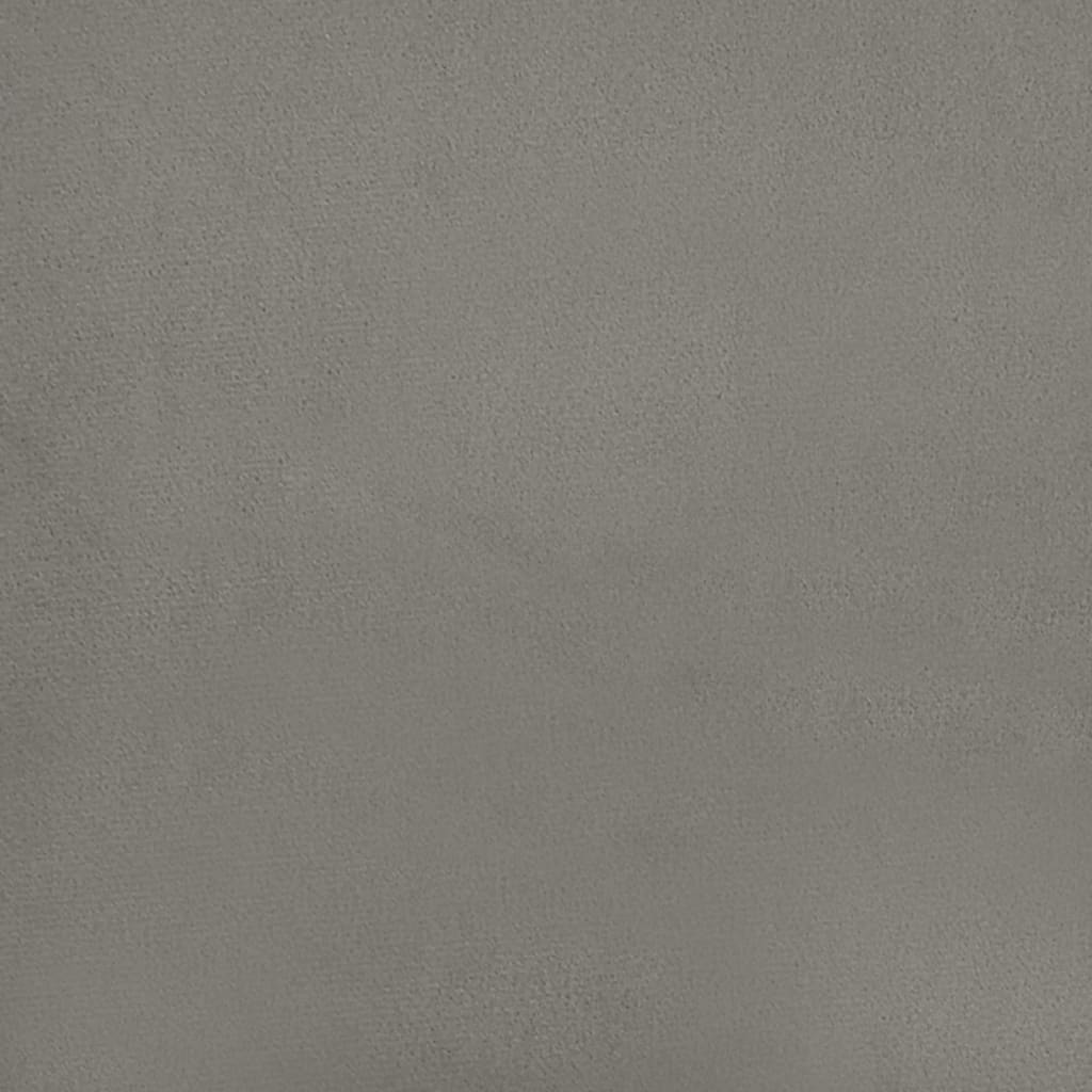világosszürke bársony fejtámla 80 x 5 x 78/88 cm