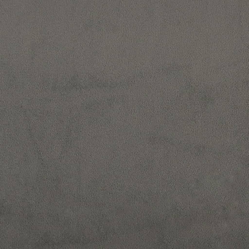 sötétszürke bársony fejtámla 100x5x78/88 cm