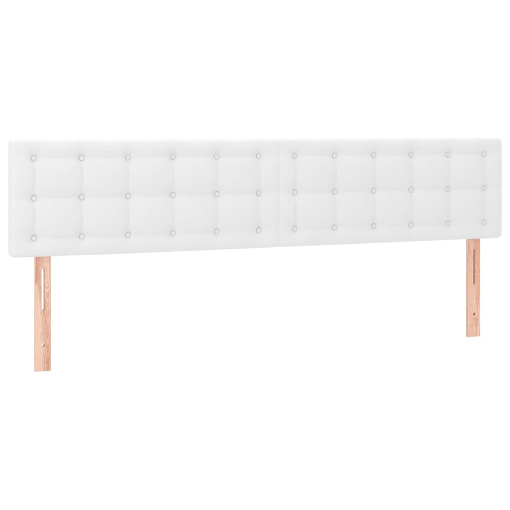fehér műbőr fejtámla 200 x 5 x 78/88 cm