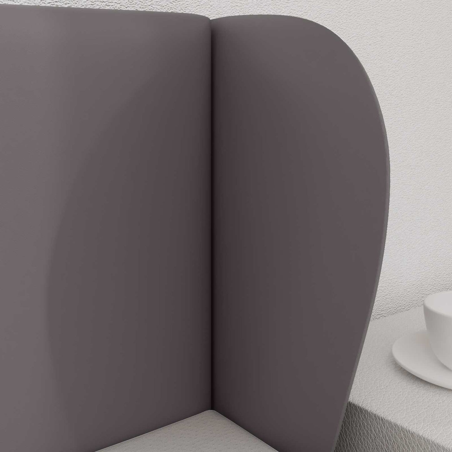 Fejtámla Fül Homályos Szürke 40 x 23 x 6 cm PVC