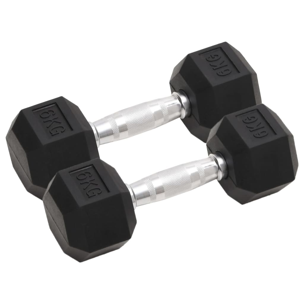2 db összesen öntöttvas egykezes súlyzó 12 kg