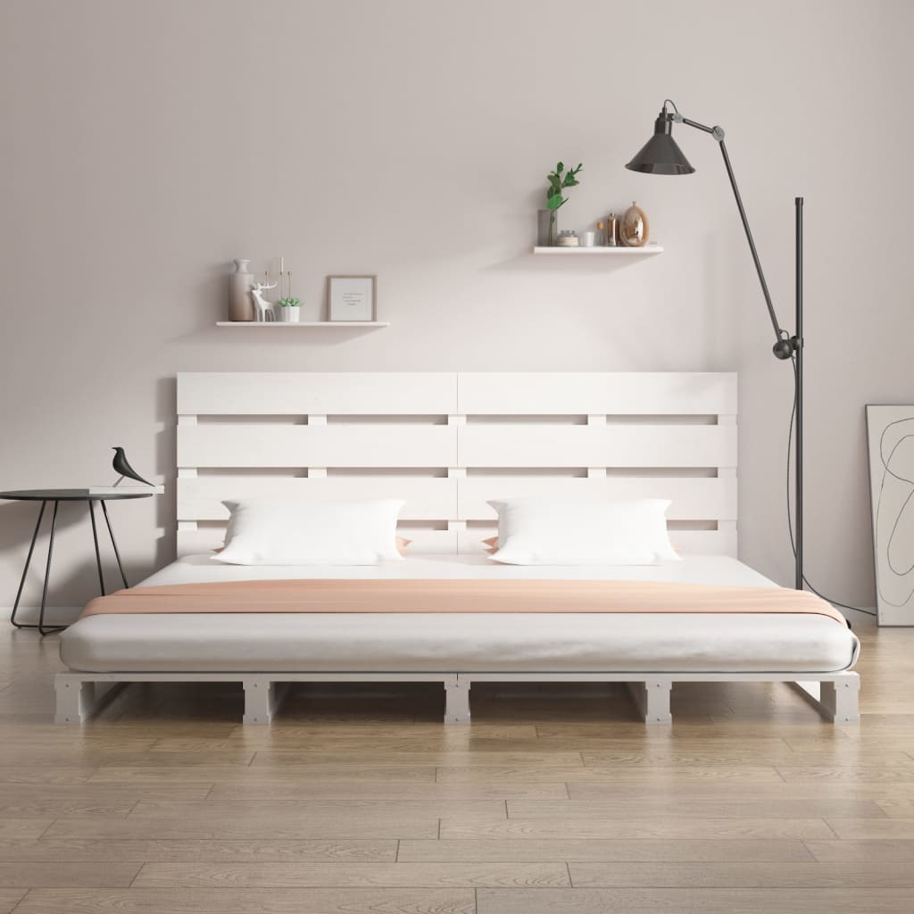 fehér tömör fenyőfa ágy matrac nélkül 200 x 200 cm