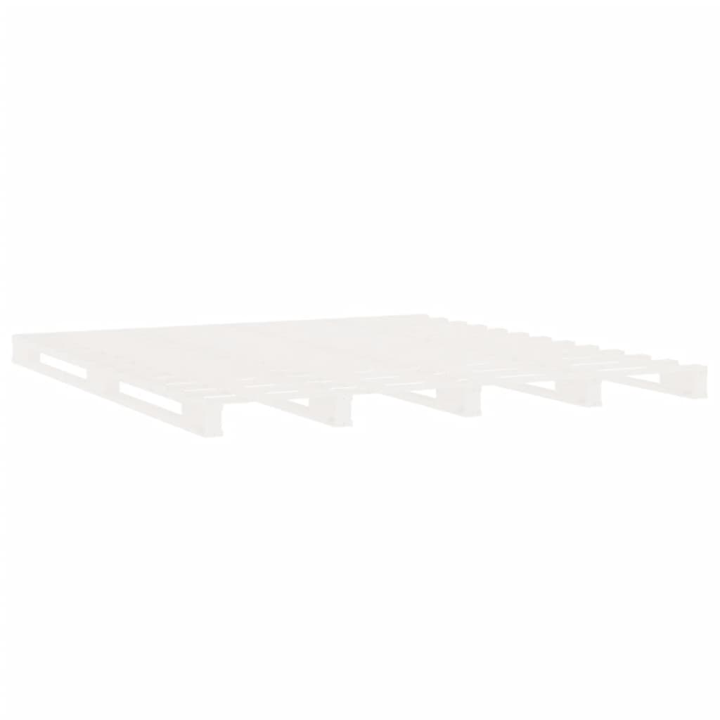 fehér tömör fenyőfa ágy matrac nélkül 200 x 200 cm
