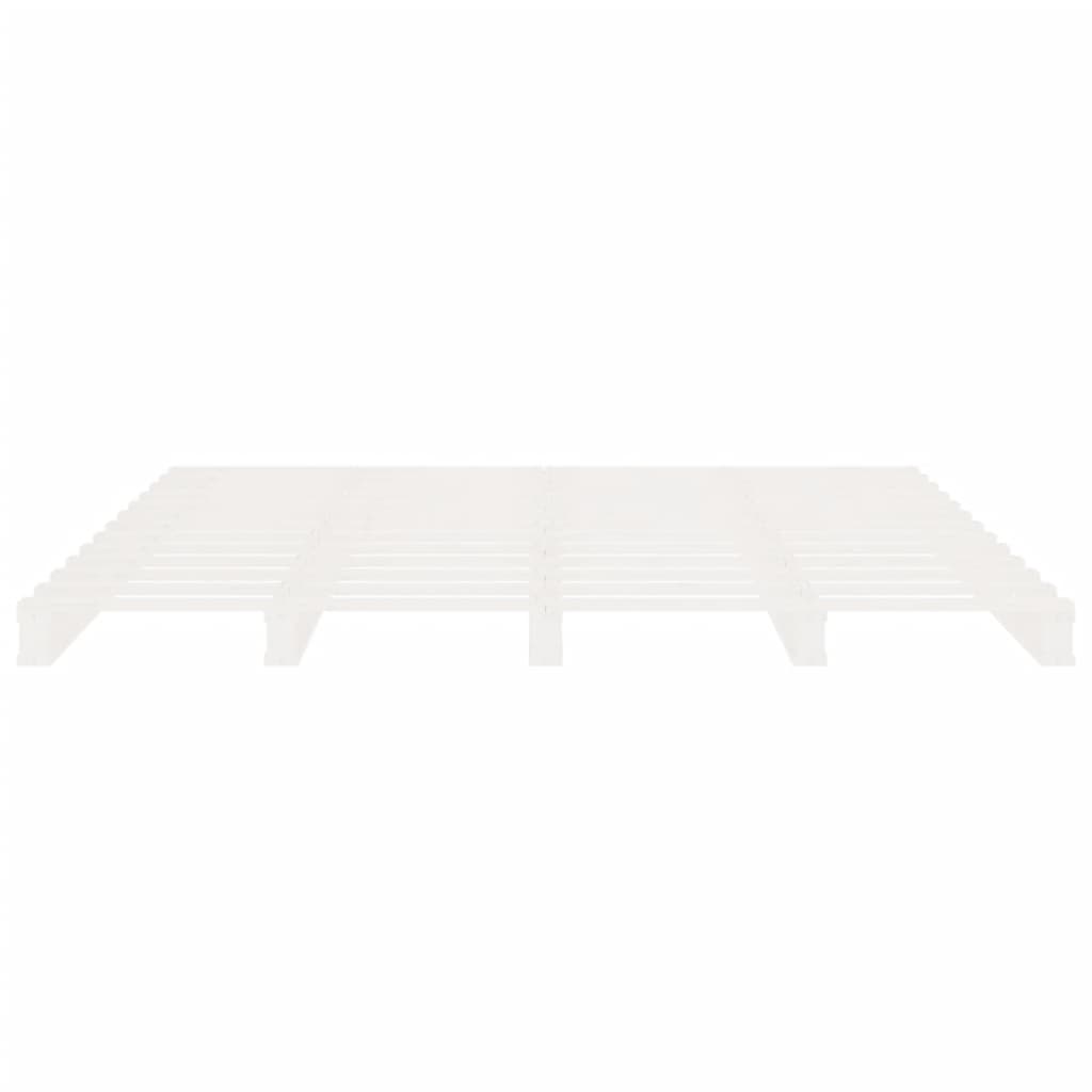 fehér tömör fenyőfa ágy matrac nélkül 200 x 200 cm