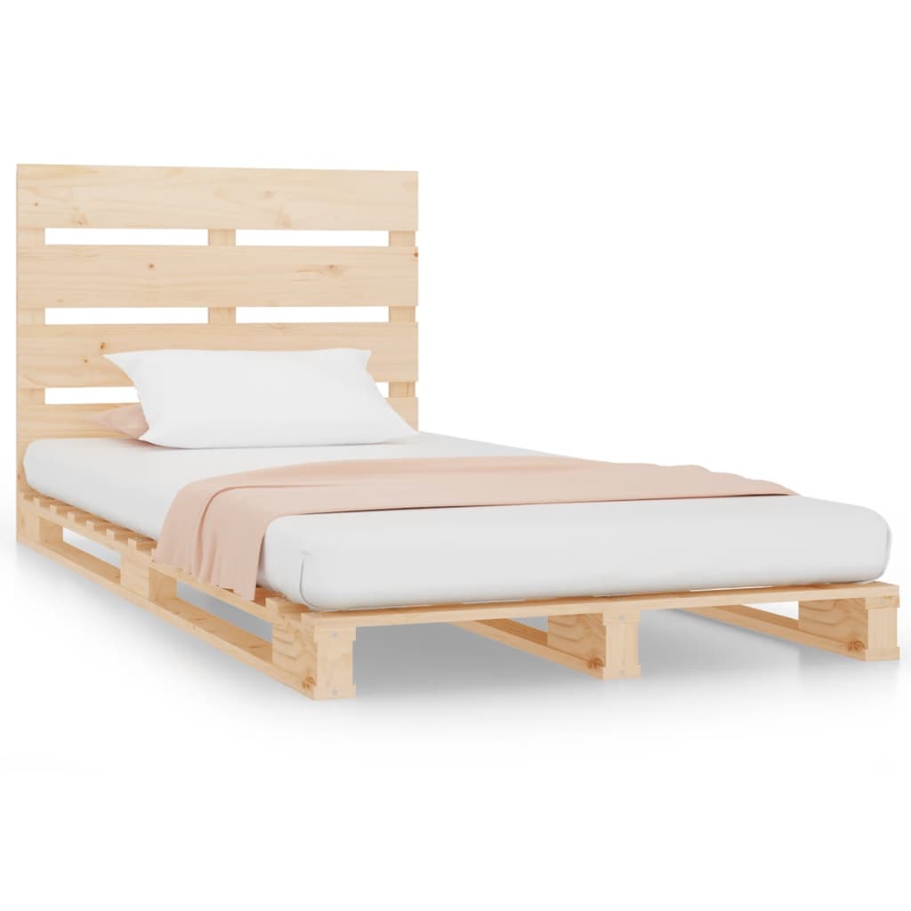 tömör fenyőfa ágy matrac nélkül 75 x 190 cm