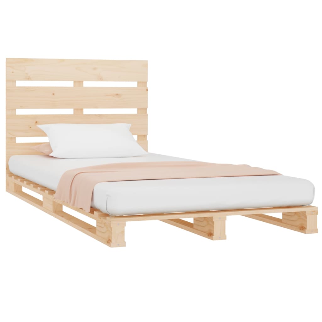 tömör fenyőfa ágy matrac nélkül 75 x 190 cm
