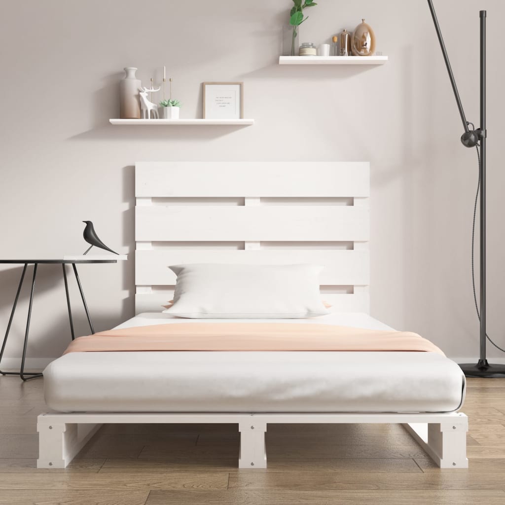 fehér tömör fenyőfa ágy matrac nélkül 75 x 190 cm
