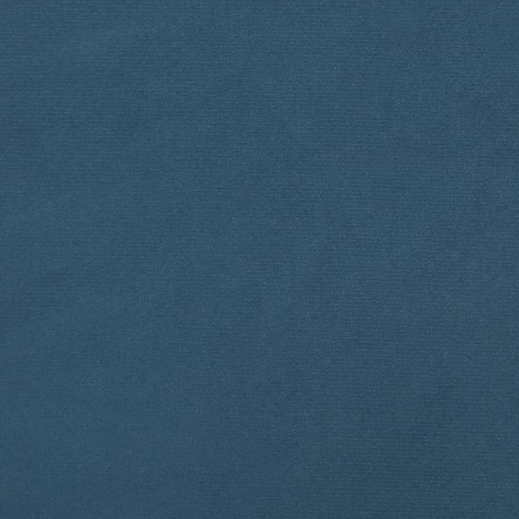 sötétkék bársony zsebrugós ágymatrac közepes keménységű 90x200x20 cm