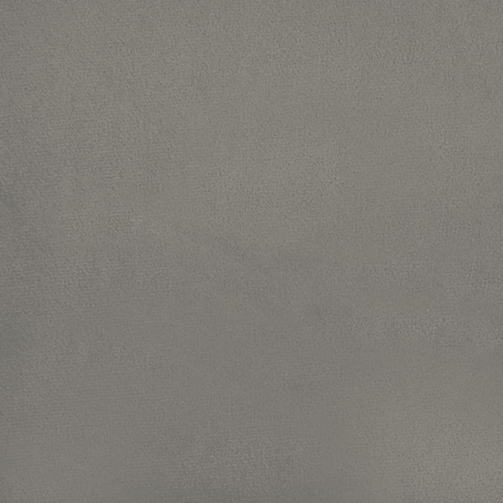 világosszürke bársony zsebrugós ágymatrac közepes keménységű 137 x 190 x 20 cm