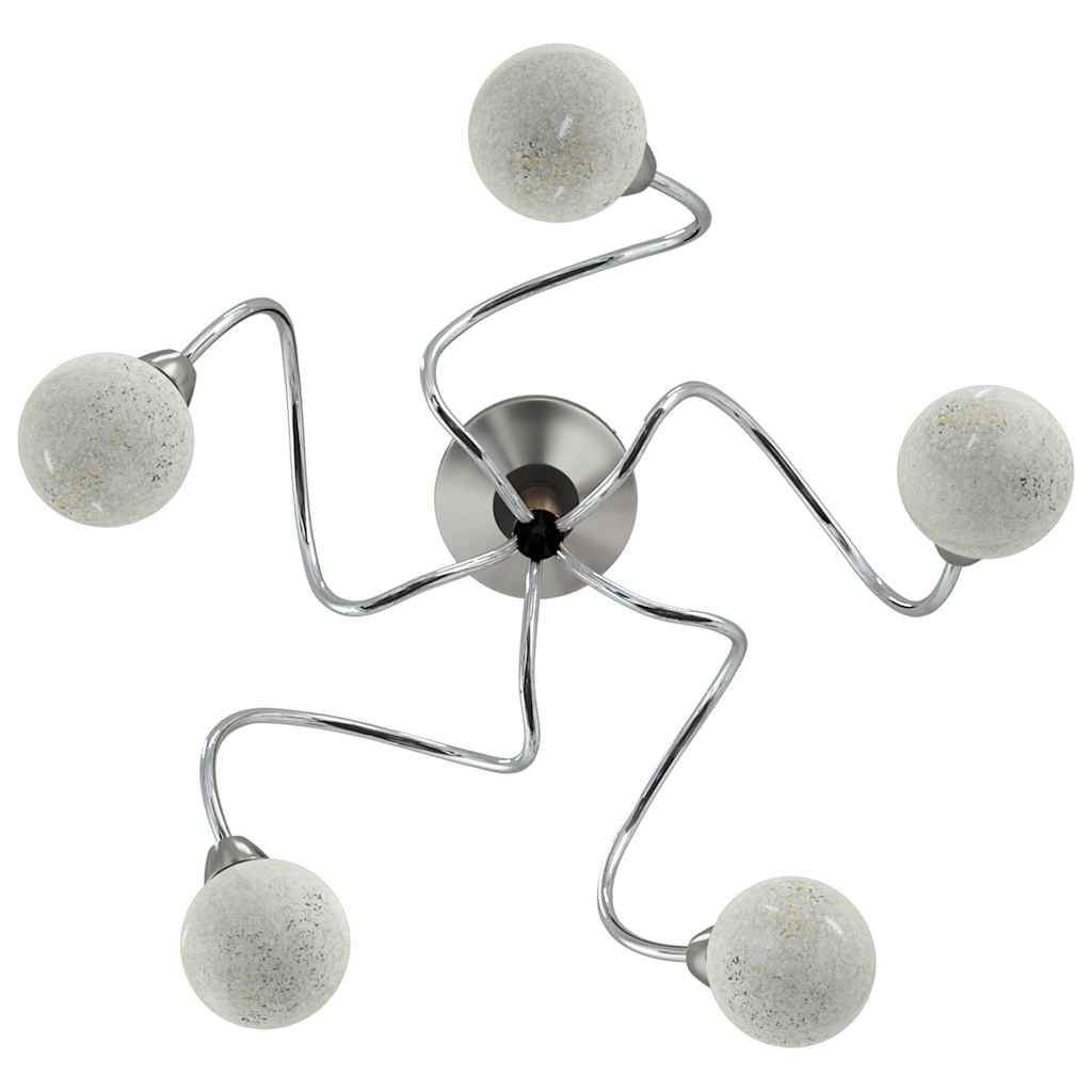 mennyezeti lámpa kerek üvegburákkal 5 db G9 LED-lámpához