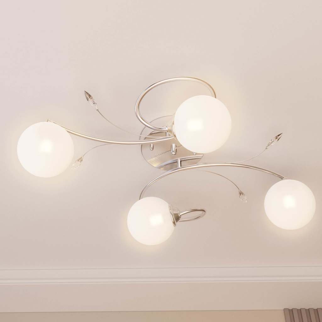 mennyezeti lámpa kerek üvegburákkal 4 db G9 LED-lámpához