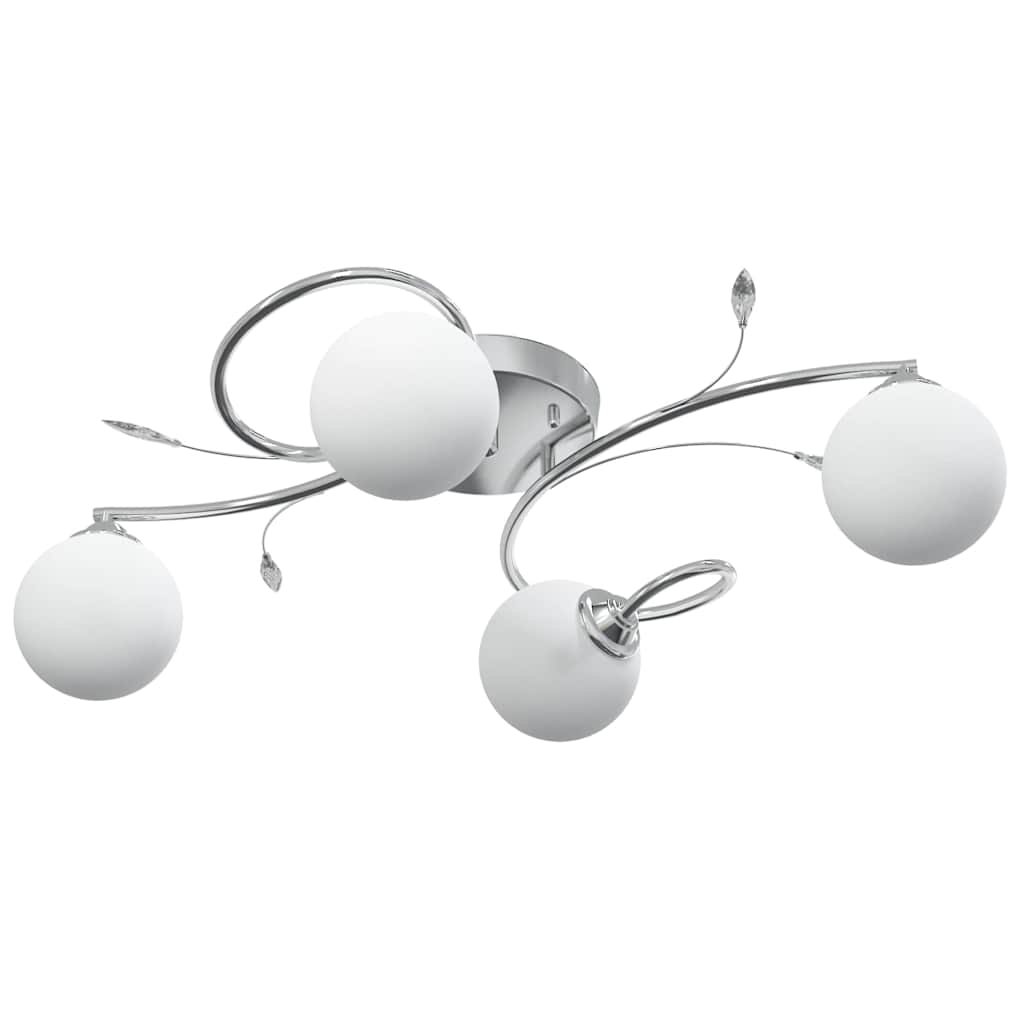 mennyezeti lámpa kerek üvegburákkal 4 db G9 LED-lámpához