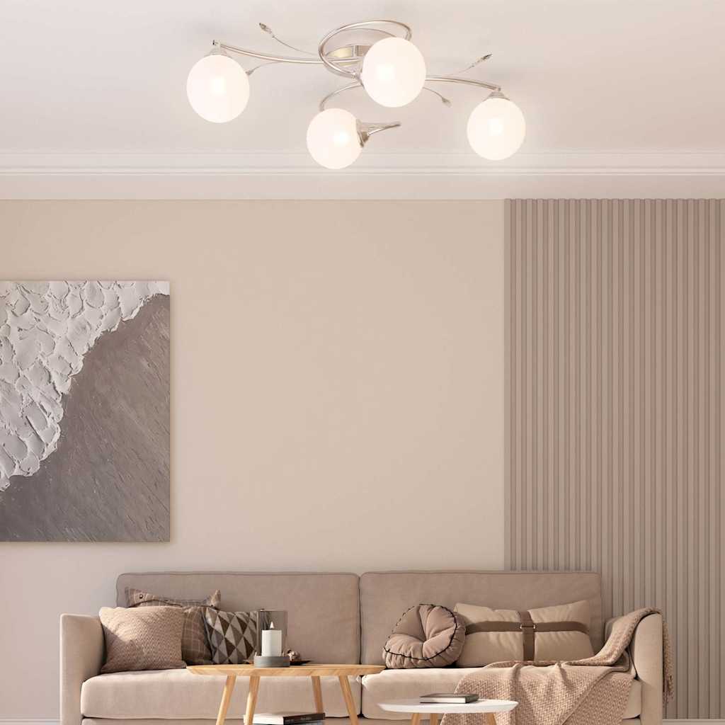 mennyezeti lámpa kerek üvegburákkal 4 db G9 LED-lámpához