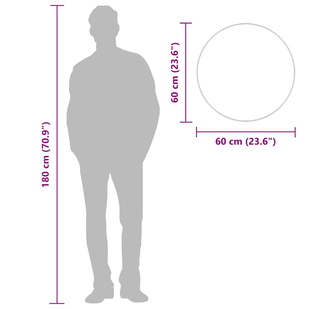 arany falitükör Ø 60 cm Kerek