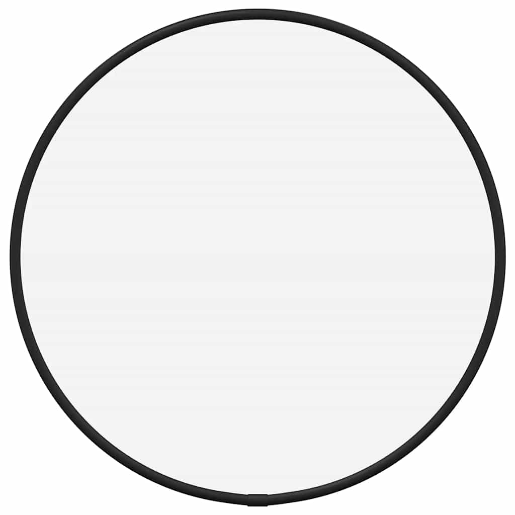 fekete falitükör Ø 30 cm Kerek