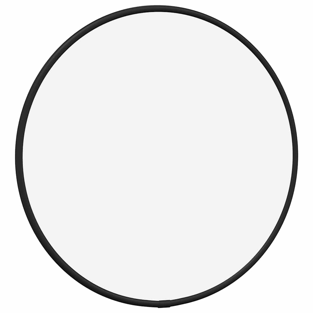 fekete falitükör Ø 30 cm Kerek