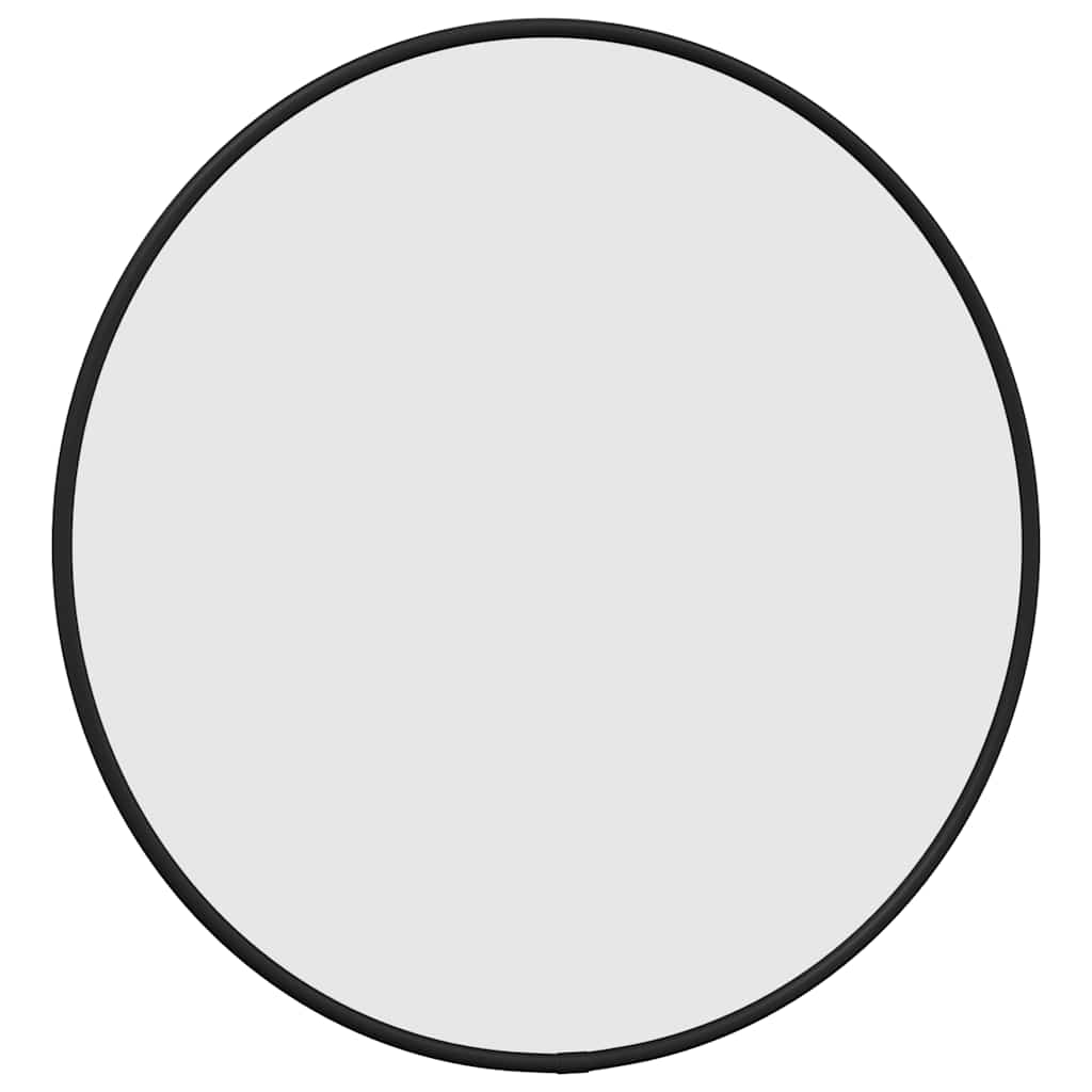 fekete falitükör Ø 40 cm Kerek