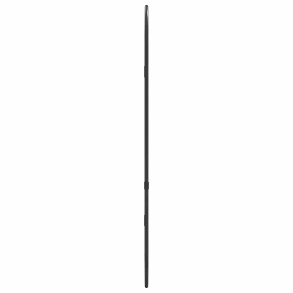 fekete ovális falitükör 60x25 cm