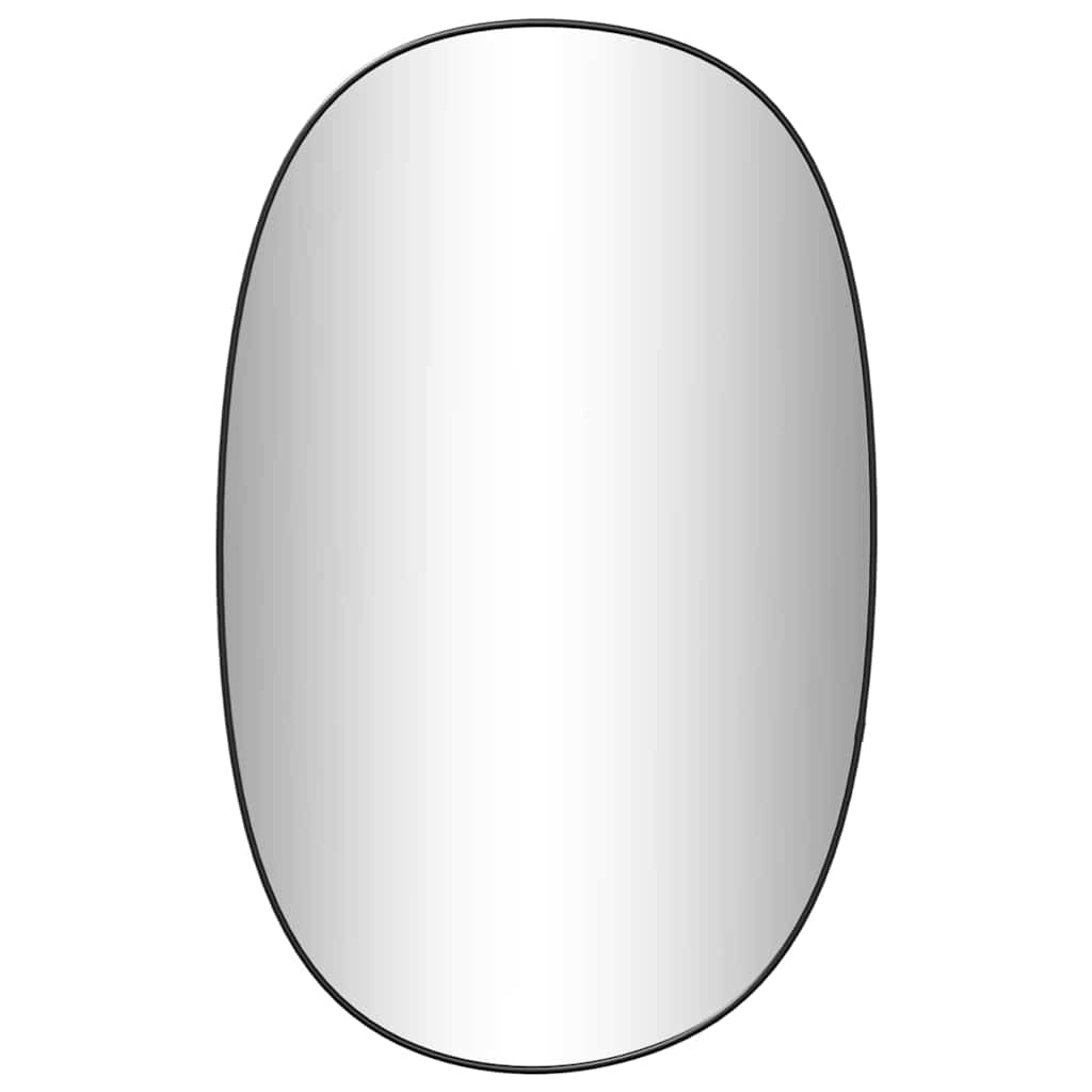 fekete falitükör 70x45 cm