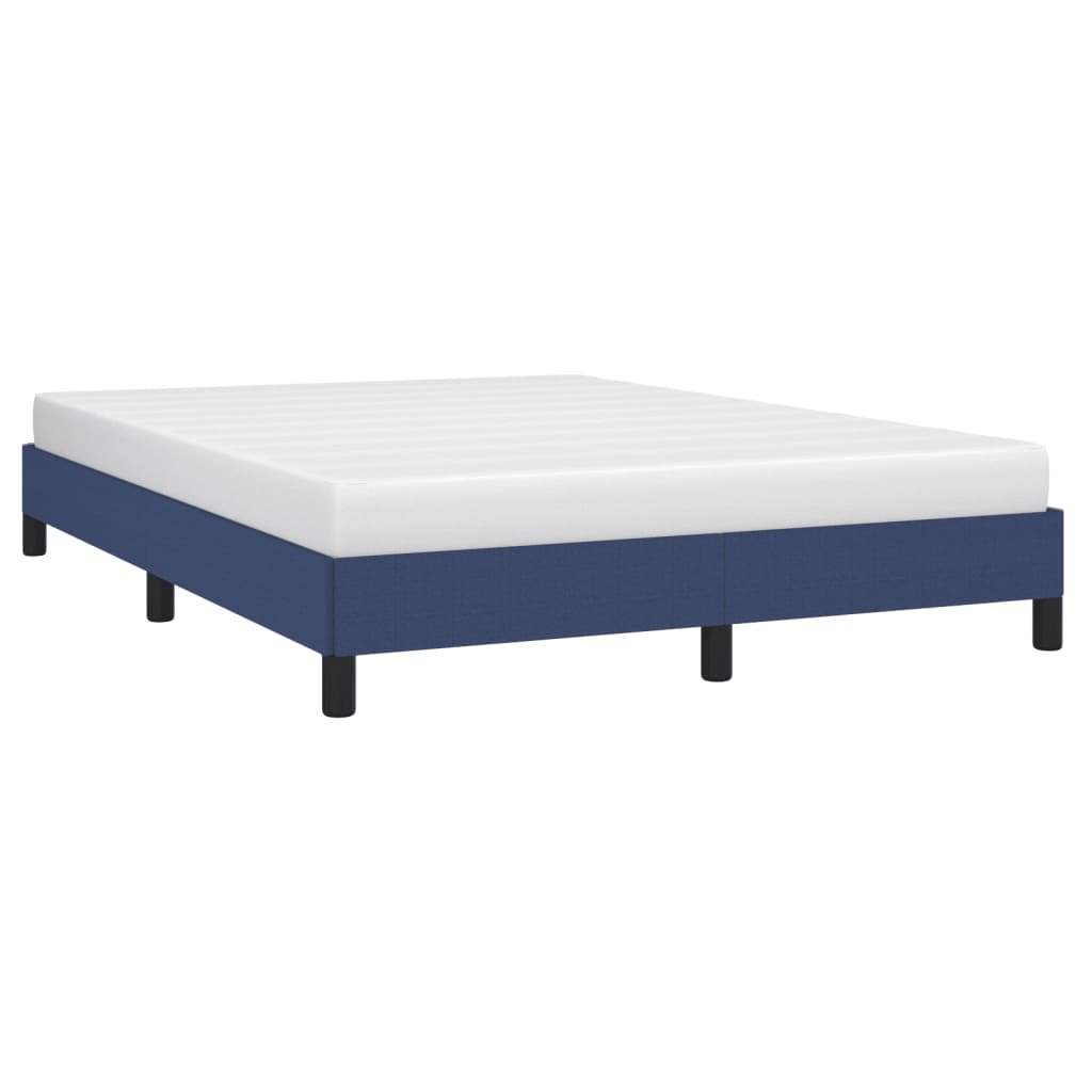 kék szövet ágykeret matrac nélkül 140 x 190 cm