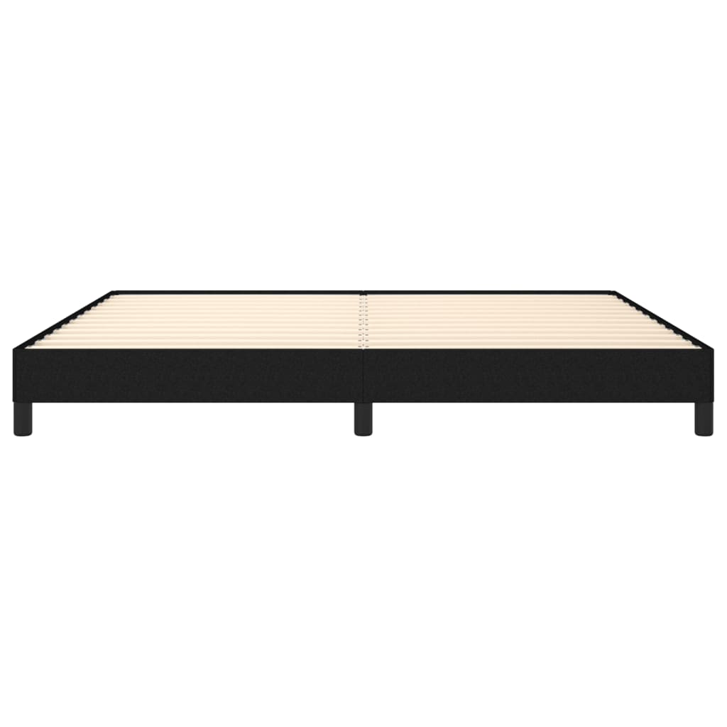 fekete szövet ágykeret matrac nélkül 200 x 200 cm