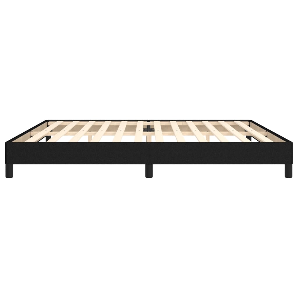 fekete szövet ágykeret matrac nélkül 200 x 200 cm
