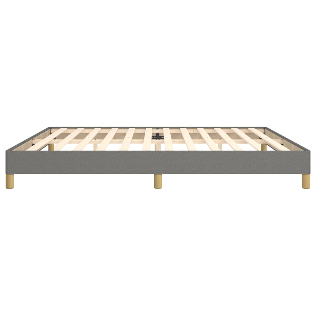 sötétszürke szövet ágykeret matrac nélkül 200 x 200 cm