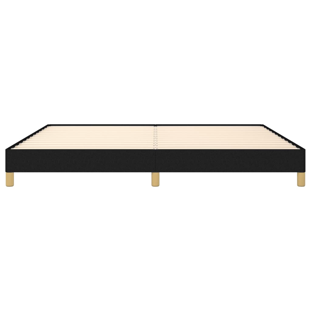 fekete szövet ágykeret matrac nélkül 200 x 200 cm