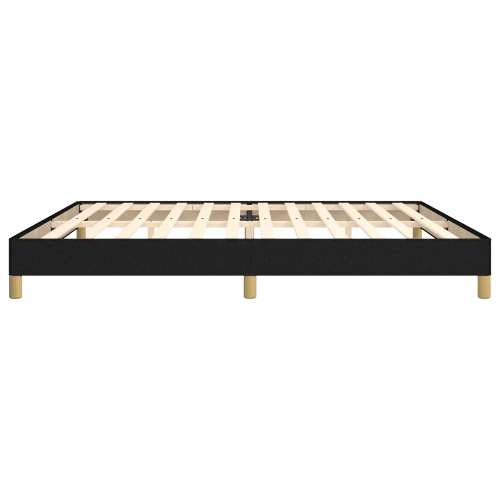 fekete szövet ágykeret matrac nélkül 200 x 200 cm