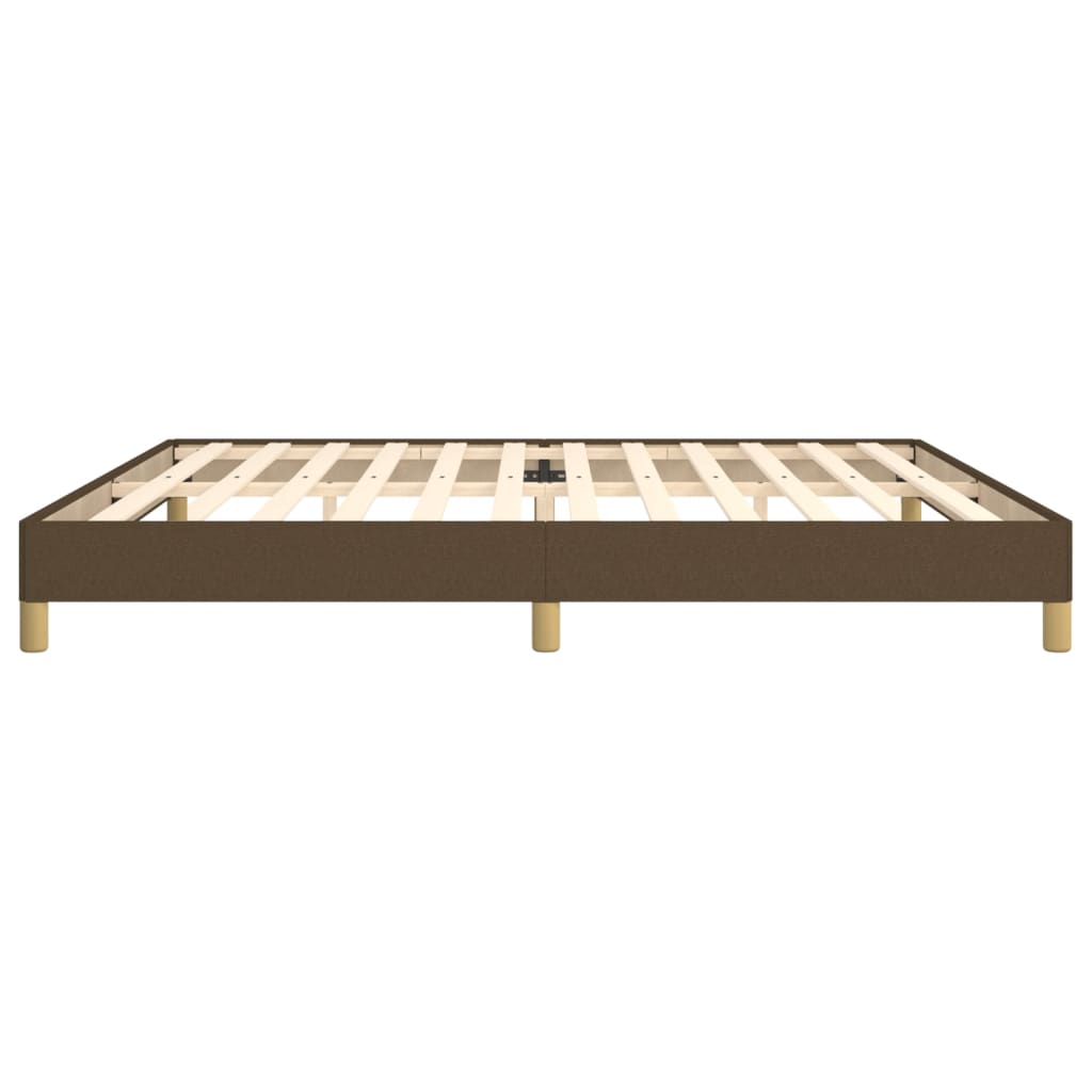 sötétbarna szövet ágykeret matrac nélkül 200 x 200 cm
